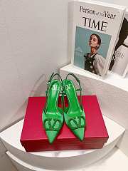 Valentino Vlogo green slingback heels 80mm - 2