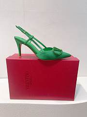 Valentino Vlogo green slingback heels 80mm - 4