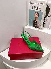 Valentino Vlogo green slingback heels 80mm - 5