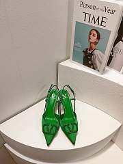 Valentino Vlogo green slingback heels 80mm - 6