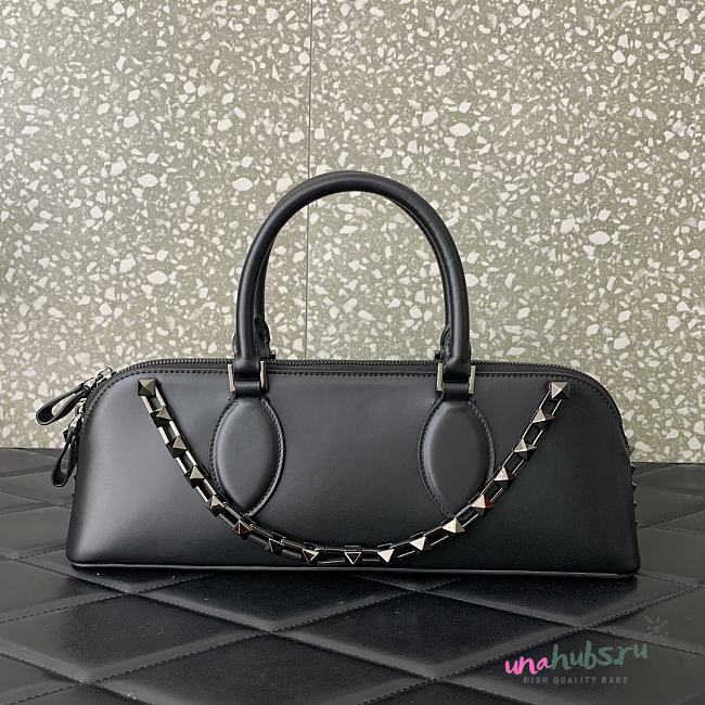 Valentino Garavani black rockstud hand bag - 1