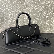 Valentino Garavani black rockstud hand bag - 5