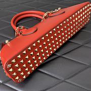 Valentino Garavani orange rockstud hand bag - 5