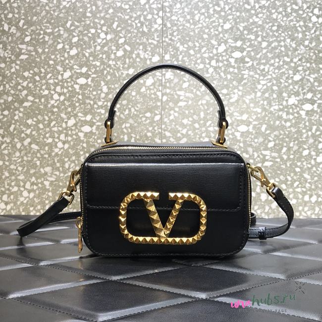 Valentino Garavani VLogo Mini Black Crossbody Bag - 1