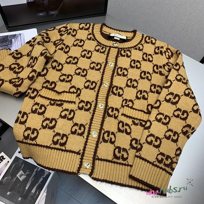 Gucci dark yellow/brown cardigan - 1