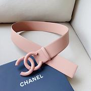 Chanel matte CC logo pink belt  - 5