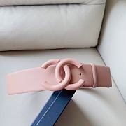 Chanel matte CC logo pink belt  - 4