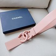 Chanel matte CC logo pink belt  - 3