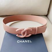 Chanel matte CC logo pink belt  - 2