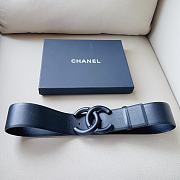 Chanel matte CC logo black belt - 1