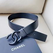 Chanel matte CC logo black belt - 5