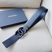 Chanel matte CC logo black belt - 3