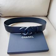 Chanel matte CC logo black belt - 2