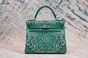 Hermes Birkin 30 Green Embroidered Swift Palladium Hardware Bag - 1