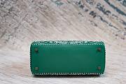 Hermes Birkin 30 Green Embroidered Swift Palladium Hardware Bag - 6