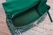 Hermes Birkin 30 Green Embroidered Swift Palladium Hardware Bag - 5