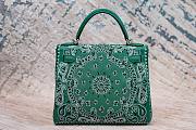 Hermes Birkin 30 Green Embroidered Swift Palladium Hardware Bag - 2