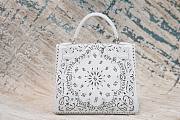 Hermes Birkin 28 White Embroidered Swift Palladium Hardware Bag - 3