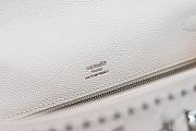 Hermes Birkin 28 White Embroidered Swift Palladium Hardware Bag - 5