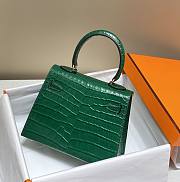 Hermes Kelly Vert Emerald Shiny Alligator Mini 20 Bag - 4