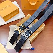 Louis Vuitton monogram gold/silver men belt  - 3