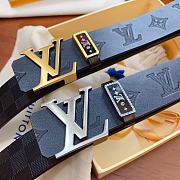 Louis Vuitton monogram gold/silver men belt  - 5