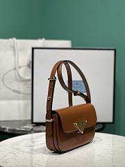 Prada brown leather shoulder bag 1BD339 - 6