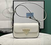 Prada white leather shoulder bag 1BD339 - 1