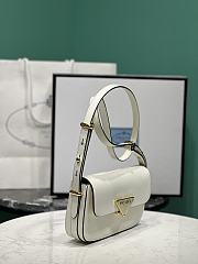 Prada white leather shoulder bag 1BD339 - 6