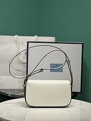 Prada white leather shoulder bag 1BD339 - 5