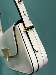 Prada white leather shoulder bag 1BD339 - 3