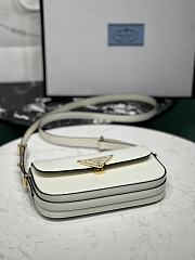 Prada white leather shoulder bag 1BD339 - 4