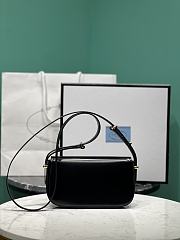 Prada black leather shoulder bag 1BD339 - 4