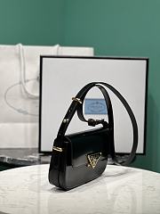 Prada black leather shoulder bag 1BD339 - 5