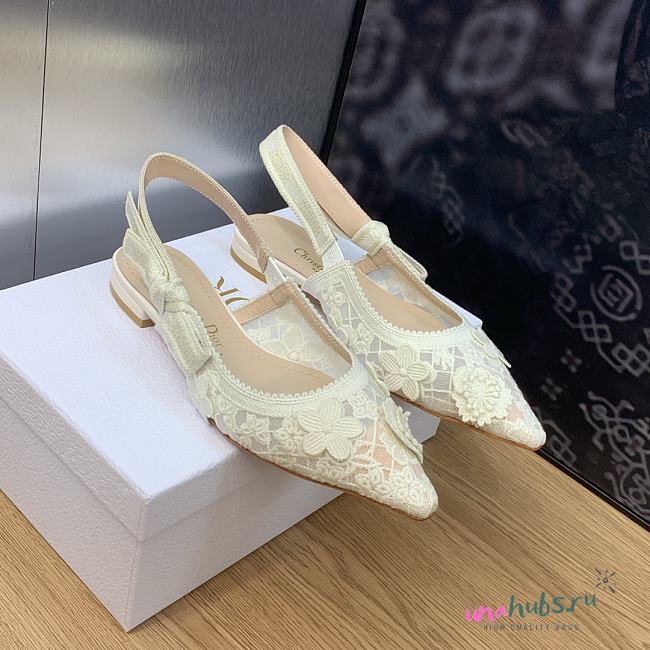 Dior J'Adior Slingback Transparent White Pump 2.5cm - 1