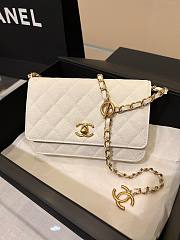 Chanel Woc grained leather black/ white bag - 2