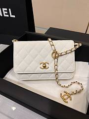 Chanel Woc grained leather black/ white bag - 3