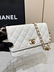 Chanel Woc grained leather black/ white bag - 5