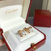 Cartier akoya pearl C de set ( necklace + earings) - 2