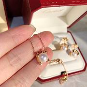 Cartier akoya pearl C de set ( necklace + earings) - 5