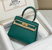 Hermes Kelly Vert Green Epsom Mini 20 Bag - 1