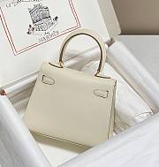 Hermes Kelly Vert White Epsom Mini 20 Bag - 5