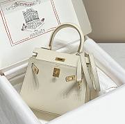 Hermes Kelly Vert White Epsom Mini 20 Bag - 4