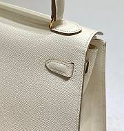 Hermes Kelly Vert White Epsom Mini 20 Bag - 3