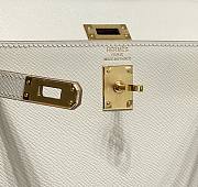 Hermes Kelly Vert White Epsom Mini 20 Bag - 2