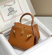 Hermes Kelly Vert Brown Epsom Mini 20 Bag - 6