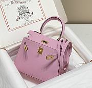 Hermes Kelly Vert Pink Epsom Mini 20 Bag - 6