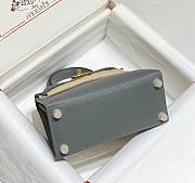 Hermes Kelly Vert Gray Epsom Mini 20 Bag - 5