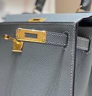 Hermes Kelly Vert Gray Epsom Mini 20 Bag - 3