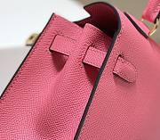 Hermes Kelly Vert Very Pink Epsom Mini 20 Bag - 4